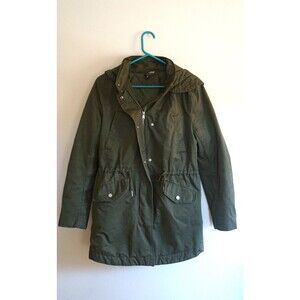 Divided H&M Heavy Comfy Olive Hooded Parka Jacket Womens Small